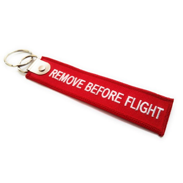 Premium Remove Before Flight Luggage Tag - Red / White