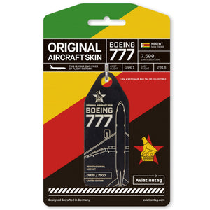 Aviationtag Boeing 777 - Black (Air Zimbabwe) N661WT