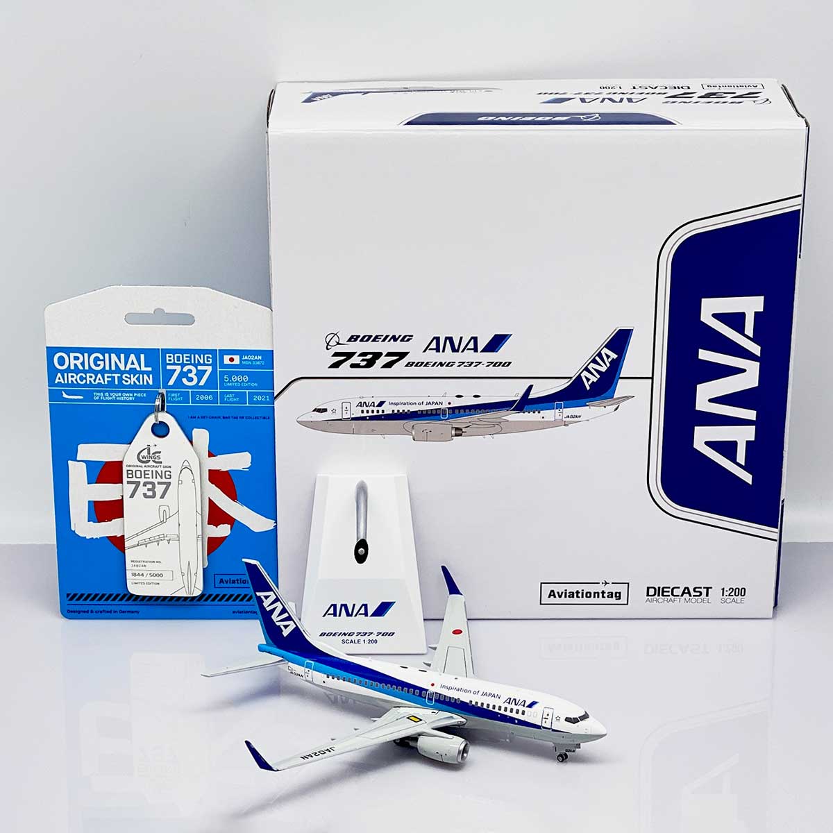 JC Wings X Aviationtag ANA Boeing 737 JA02AN Edition 1:200 Scale